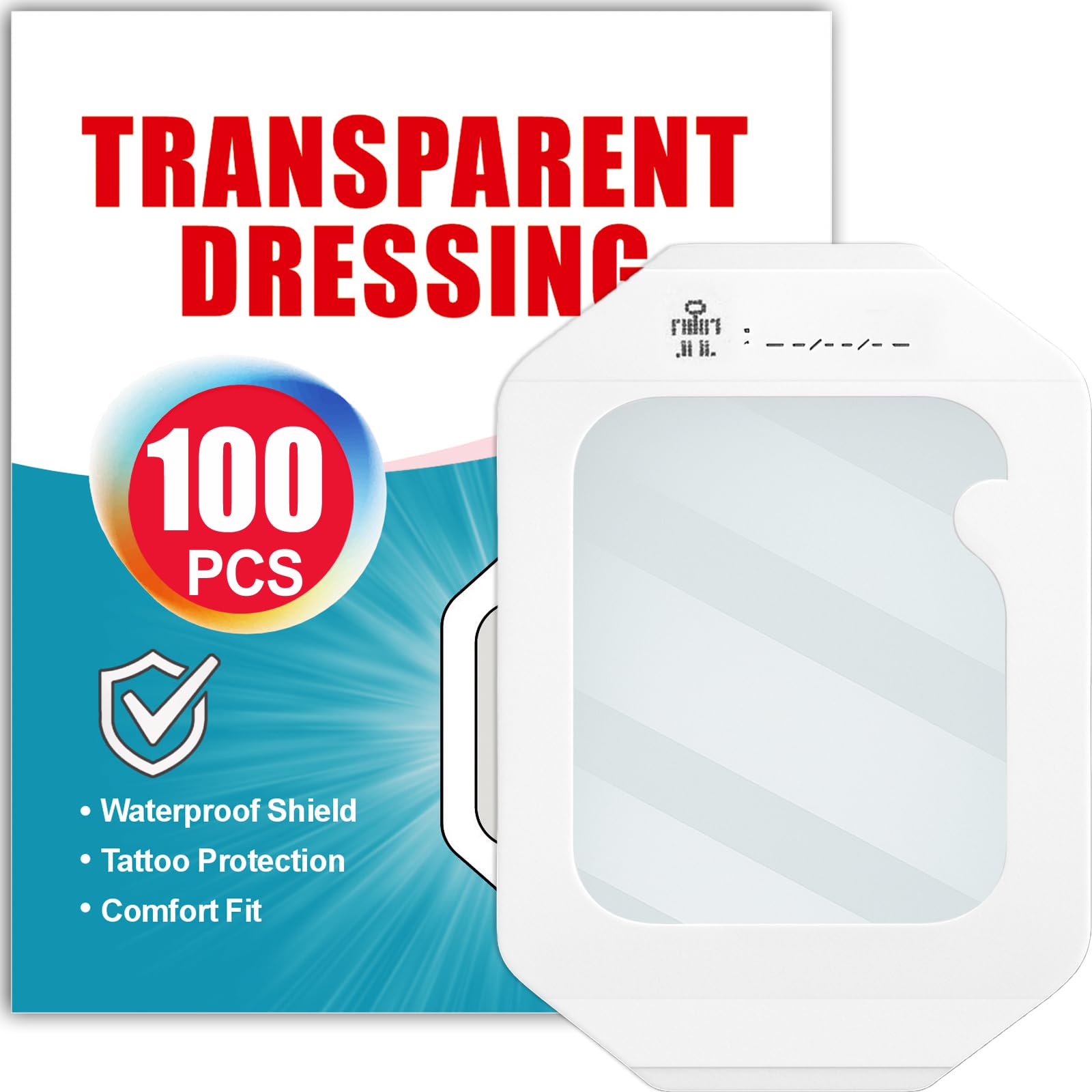 Waterproof Bandages, Transparent Film Dressing for Wound Care, Tattoo Aftercare, Waterproof Bandaid for Swimming, Tattoo Cover Up Patch or Tape, Adhesive Patches