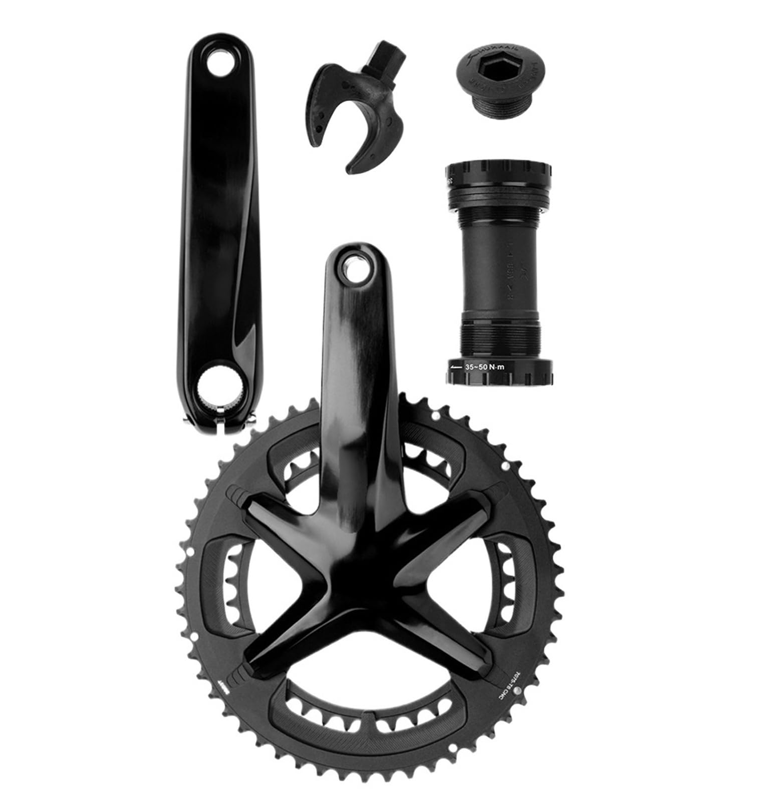 Amazon.co.jp: RIRO 706 ロードバイク用一体型クランクセット 170mm