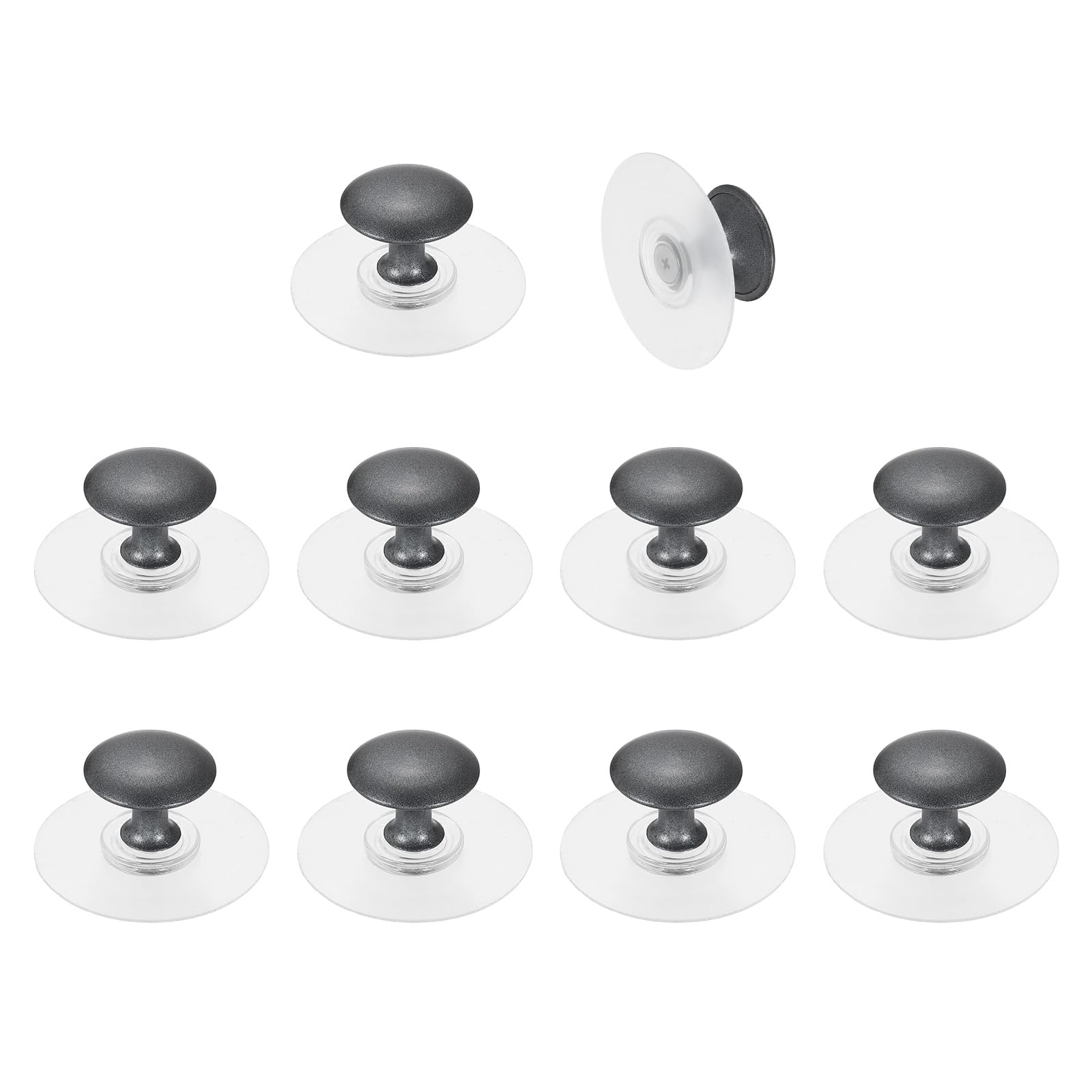 Meuble sans percer : lot de 10 boutons adhésifs en acier inoxydable