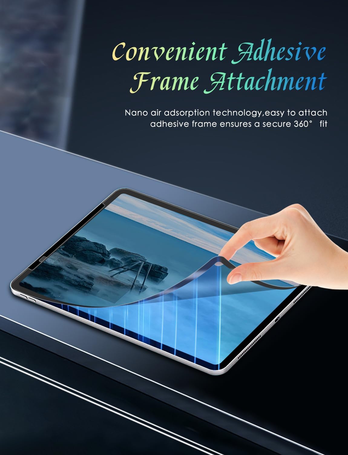 PYS Privacy Screen Protector for iPad Pro 12.9 Inch 2022 2021 2020 2018 - Reusable and Washable iPad Privacy Screen Filter Compatible Apple Pencil & Case [Anti-glare] [Not Fall Off] [Full Screen