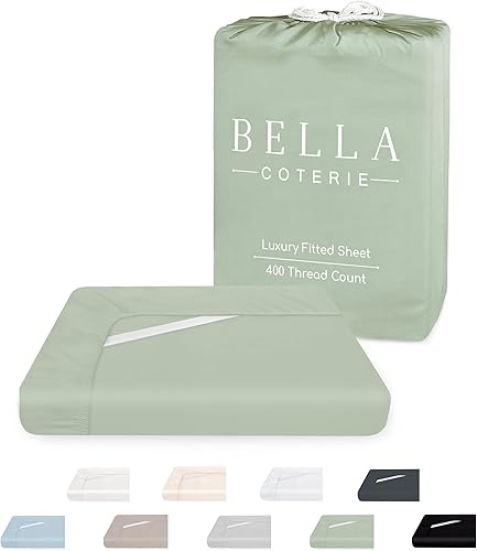 Miniatura 1 de Bella Coterie - Sábana bajera ajustable de viscosa de bambú de lujo, 100% cultivada orgánicamente, ultrasuave, refrescante para personas que duermen