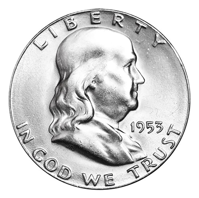 1953 S Franklin Half Dollar Brilliant Uncirculated BU UNC
