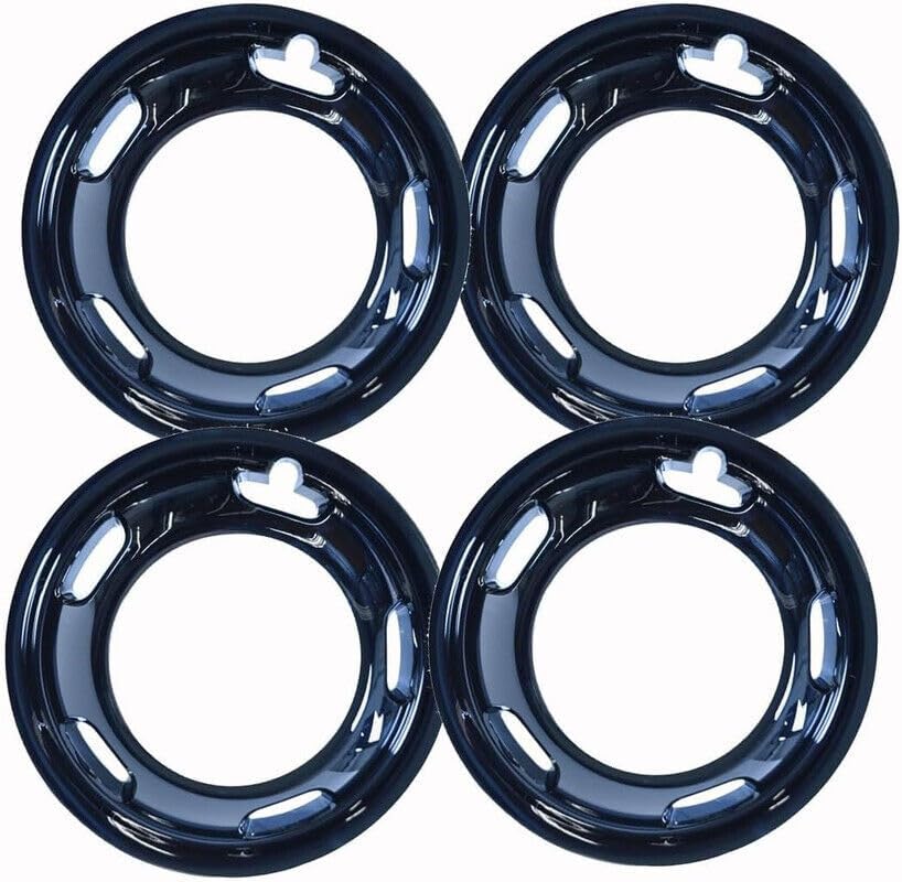 Set of 4 Gloss Black ABS 17 inch Wheel Simulators fits 19-22 for RAM 3500 Rim Covers