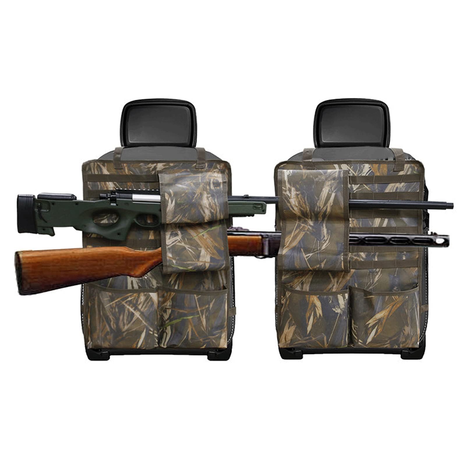 Supports d'armes à feu pour siège d'auto pliables et organisateurs de pistolet (Lot de 2)