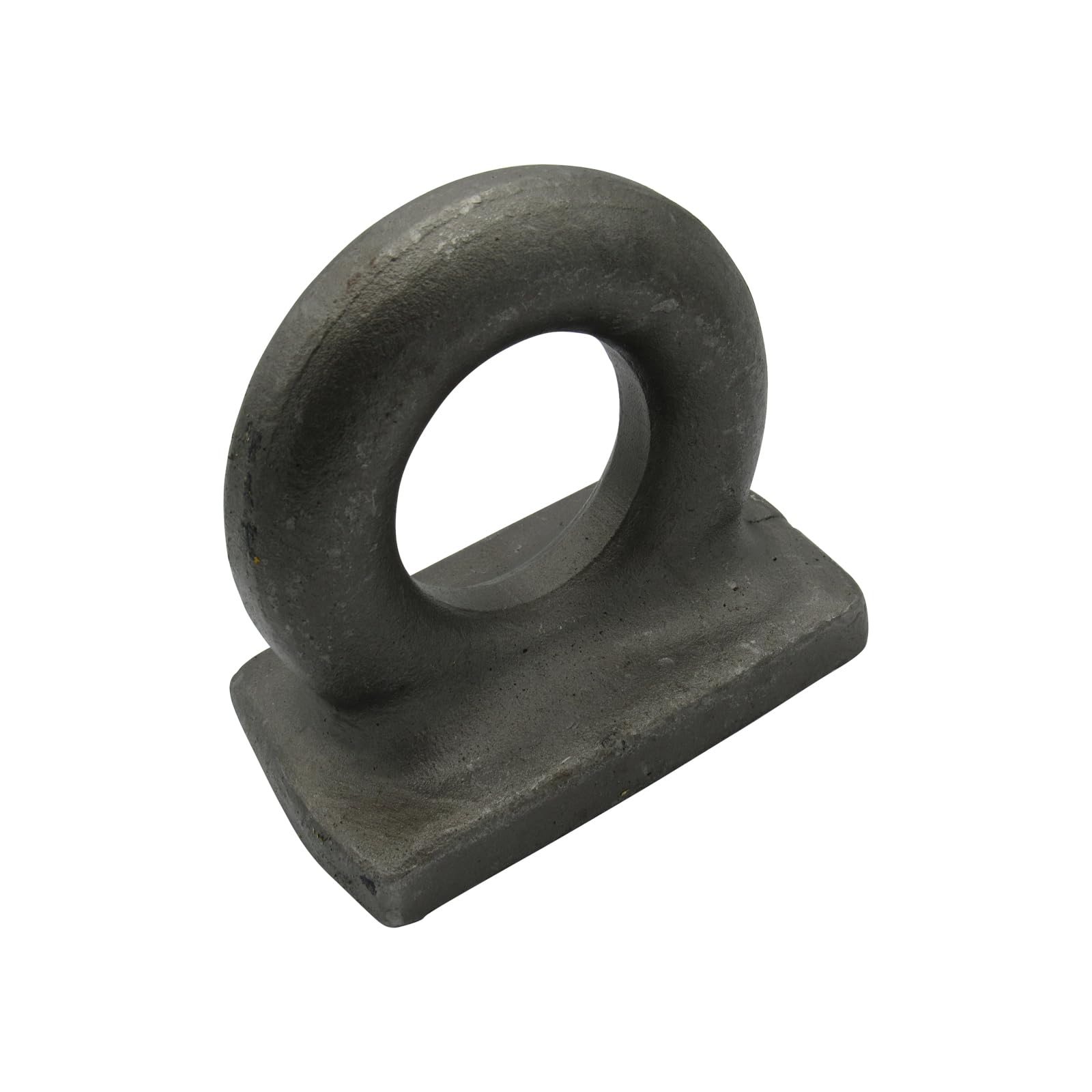 Rectangular Base Deckplate 1/2'' 3.5T Proof Load - 12MM Eye Plate Lashing Weld On Deck Self Colour