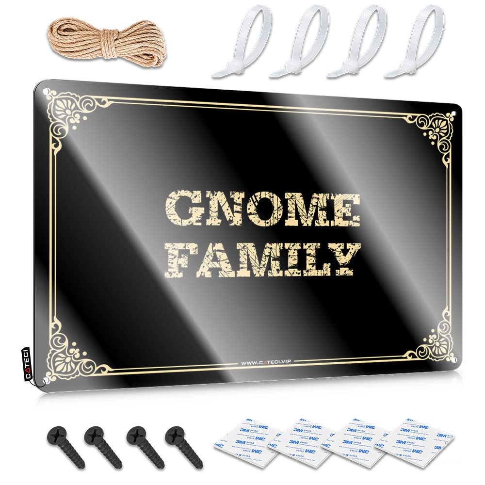 MWFKKADDB Decaor Sign Gnome Family Tin Sign Tin Signs Warning Funnymetal Sign(30X40CM)