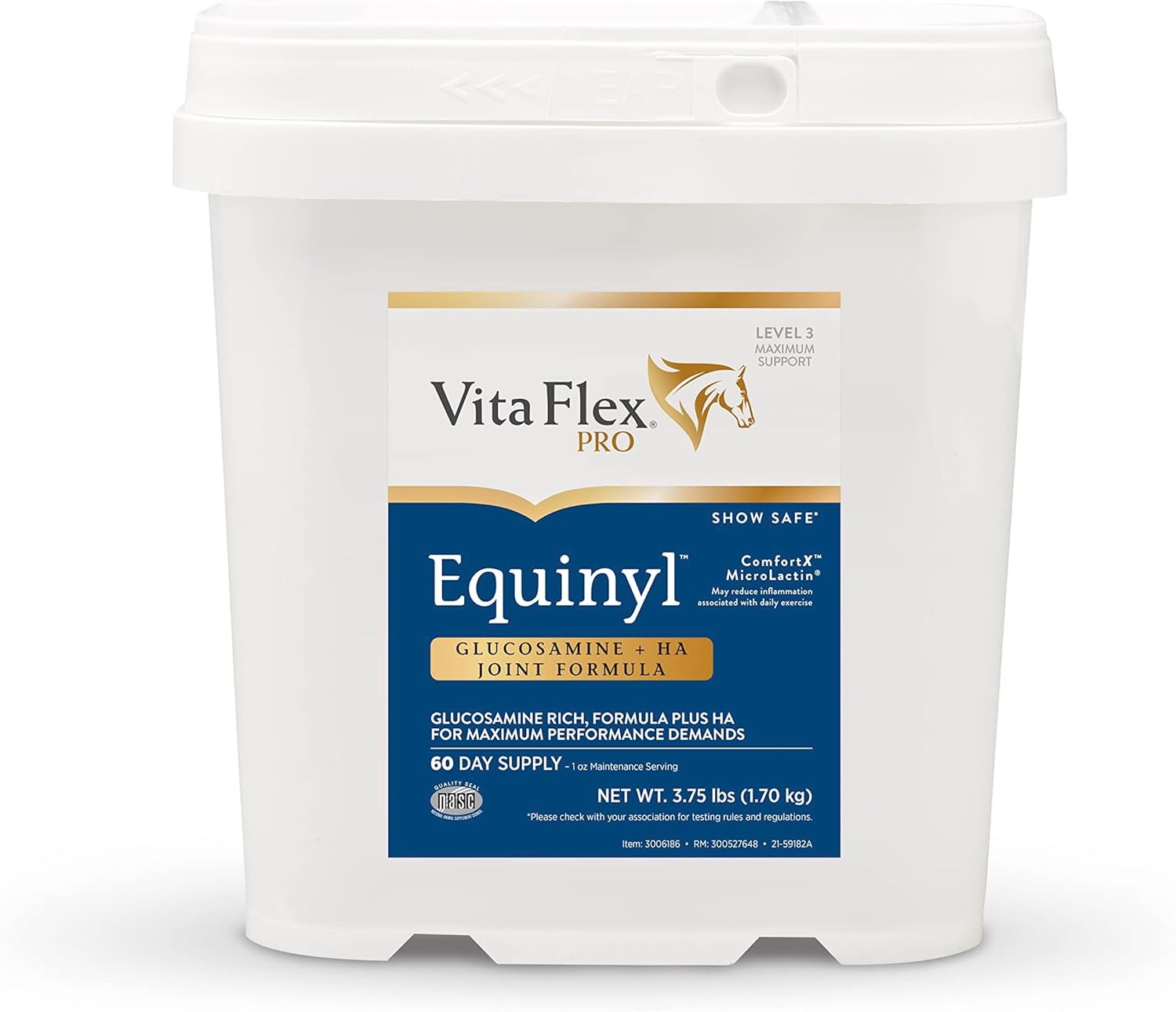 Vita Flex Pro Horse Joint Supplement, with Glucosamine and Hyaluronic Acid, 3.75 Pounds, 60-Day Supply