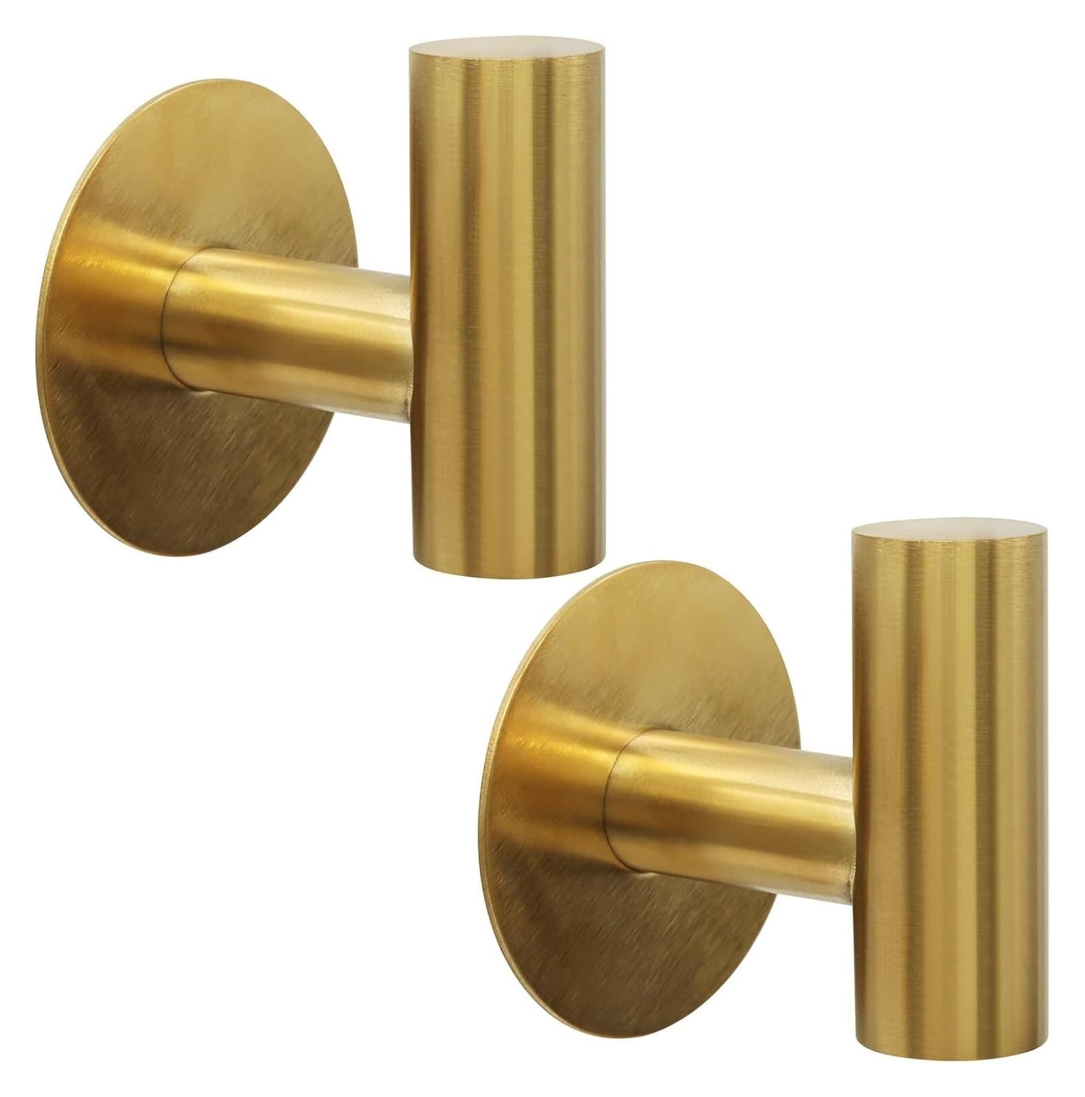 Zguouzantye Gold 2Pcs 2-4 Pcs Adhesive Hooks, Multipurpose Coat Hanger