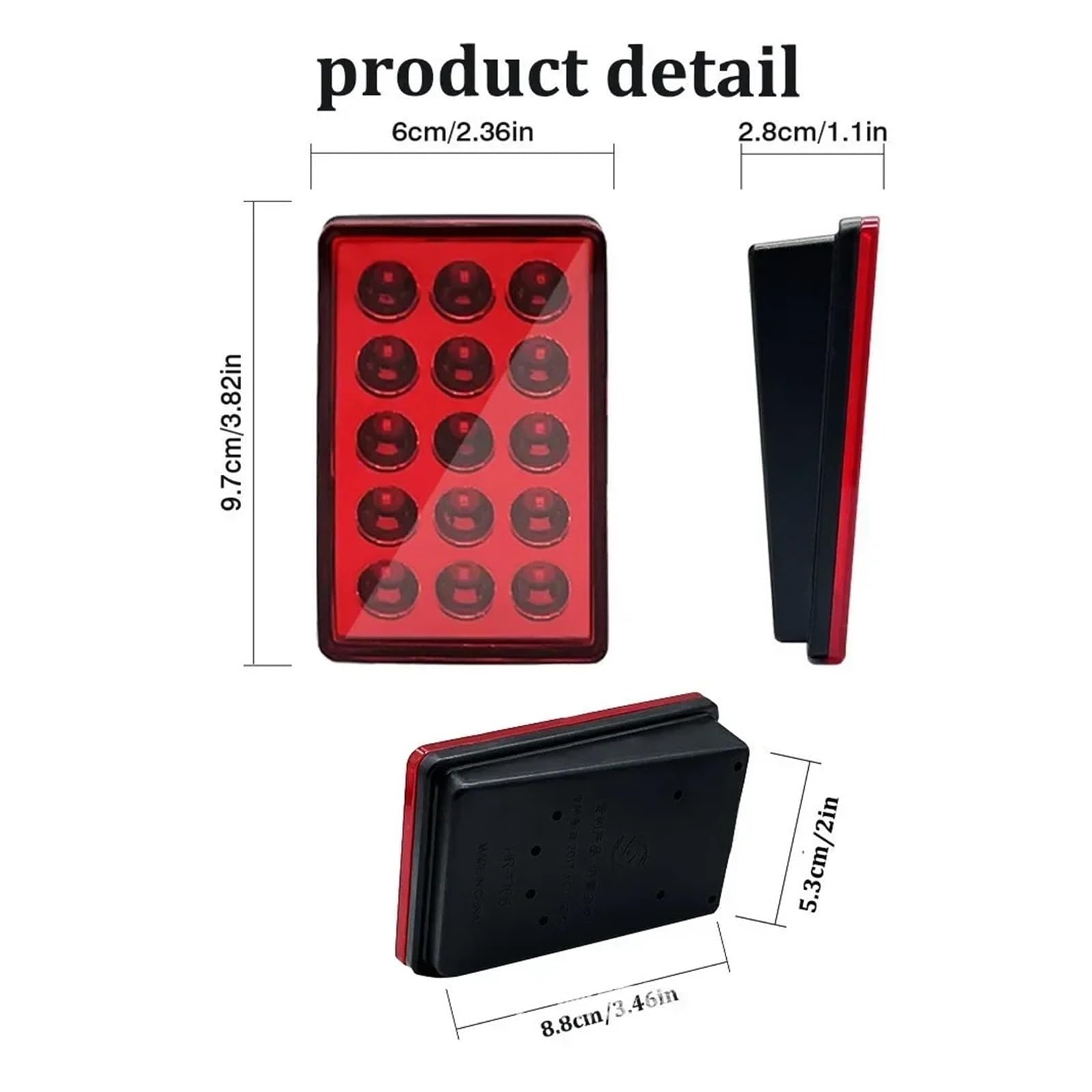 Luci di Frenata A LED Stile F1 12V 15led Posteriori Auto Flash Avvertimento Arresto Retromarcia Lampade Segnalazione per Auto SUV Moto Coda Indicatori