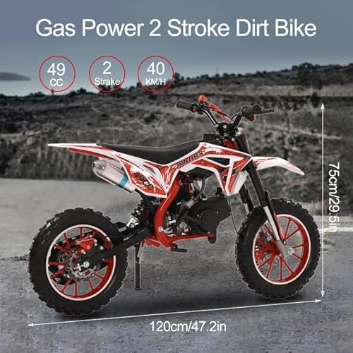 Worparsen 3903264 50Cc Dirt Bike For Adults & Kids, Mini Bike Gas Powered Off Road Trail Bike thumb #3