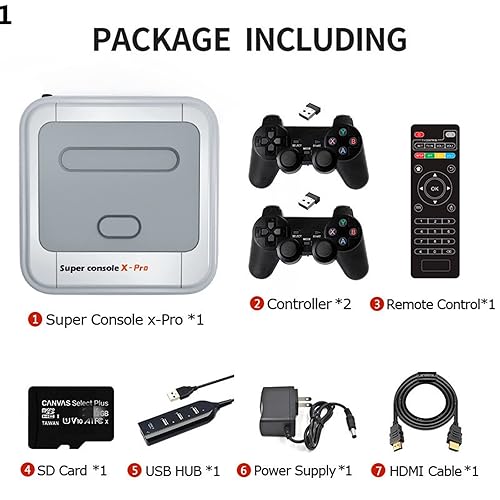 Miniatura 8 de HJKPM PS1 Retro Plug and Play Video Game Console Retropie Raspberry Pi 4 32GB Super Emulator Built-in 7000 Classic Games Support PS1 PSP N64 SFC NES