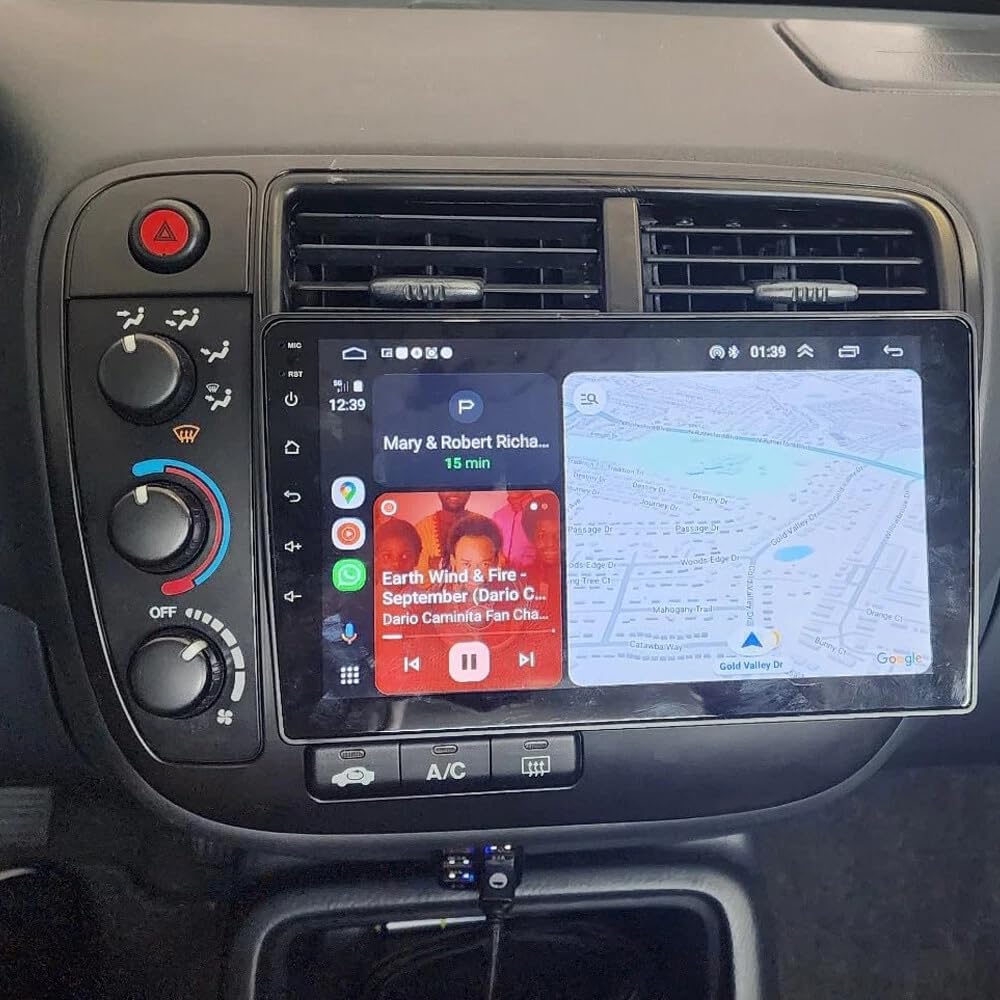 Surakey 2 Din Car Stereo for Honda Civic 1996 1997 1998 1999 2000 2001 9 Inch HD Touch Screen Android 13.0 Car Audio Multimedia Receiver for Honda Radio for Carplay Android Auto GPS WiFi BT Camera