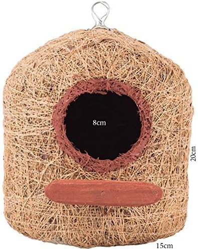 Bristo Coco Fiber Bird Nest Pentagon House for Bird Breeding (XL)