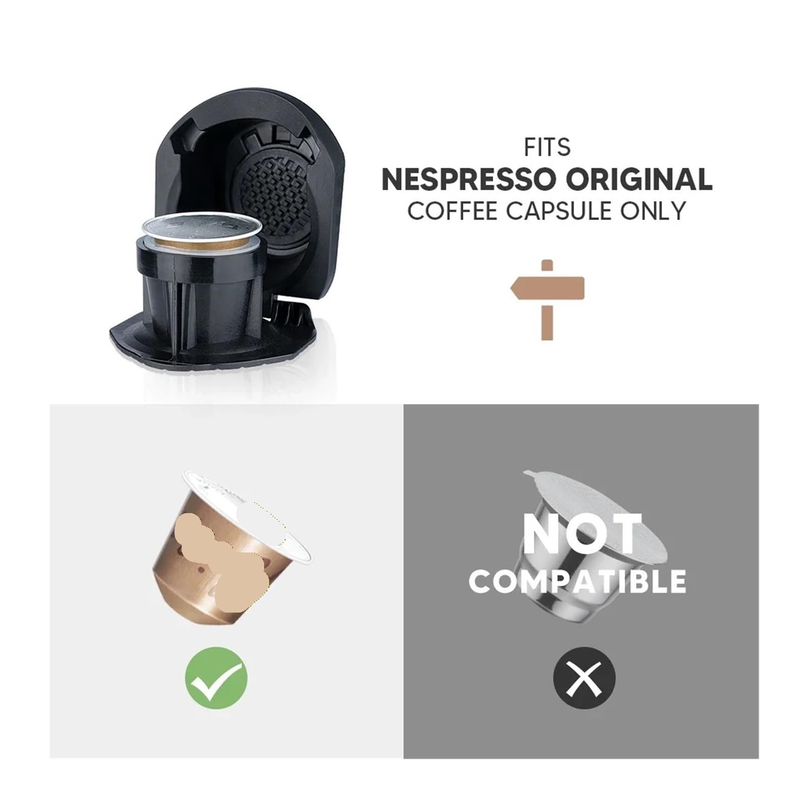 Adaptador de cápsula de café, Compatible con Dolce,