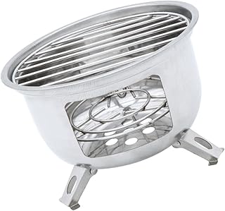 FUNOMOCYA 1 Conjunto De Grelha Queimador De Carvão Churrasqueiras A Carvão Para Churrasco Fogão De Mochila Butano Queimador Wok Fogão A Gás De Mesa Fogão De Churrasco Redondo Fogão De