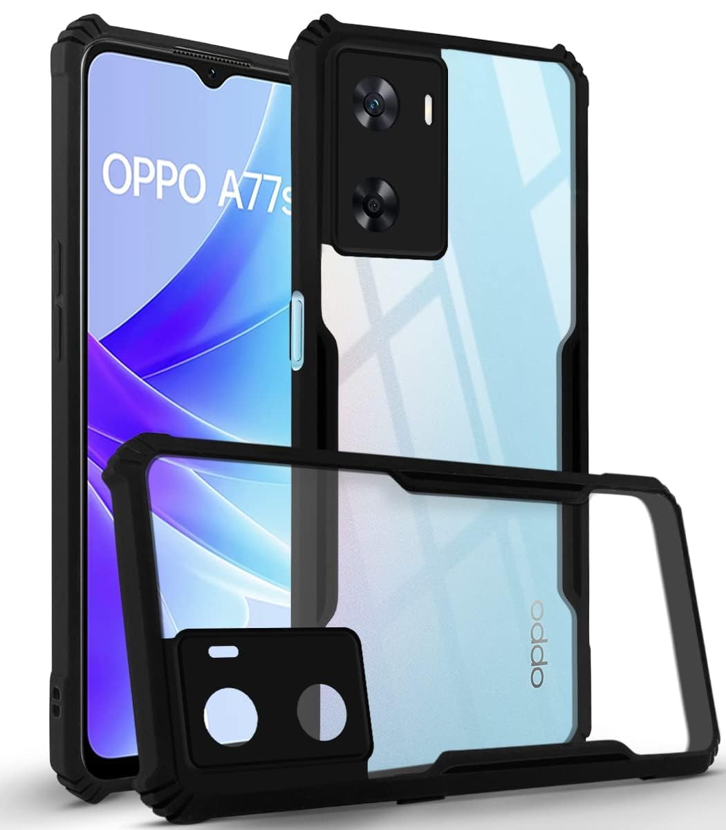 Jkobi Back Cover Case for Oppo A77 4G | Oppo A77s (Shockproof with Polycarbonate Clear Panel | Professional Black) (B0CKLGP516) Amazon Price History, Amazon Price Tracker