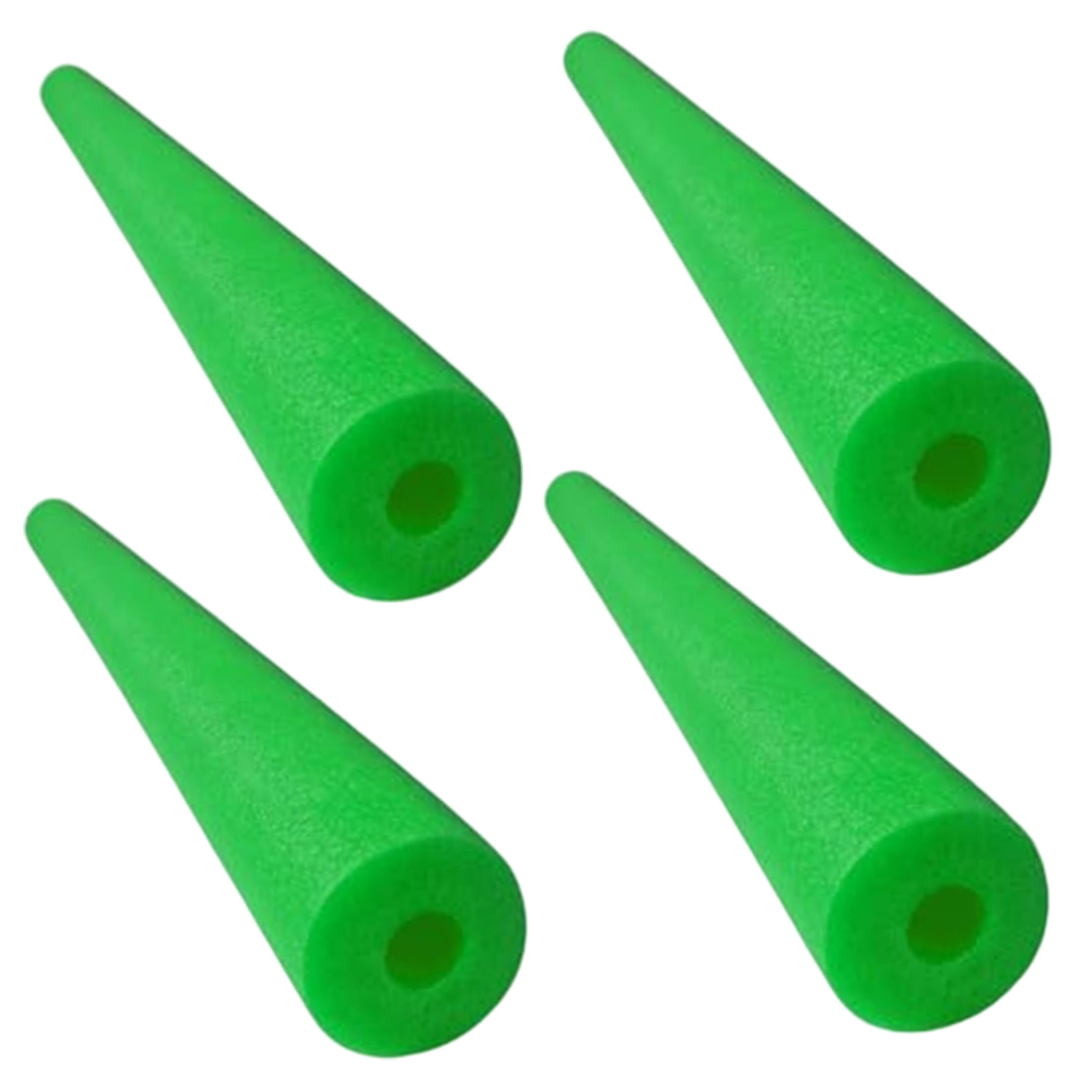 Fideos de espuma de espuma para piscina, paquete de 4 flotadores de piscina, flotación ligera hueca para niños, 59 pulgadas, color verde