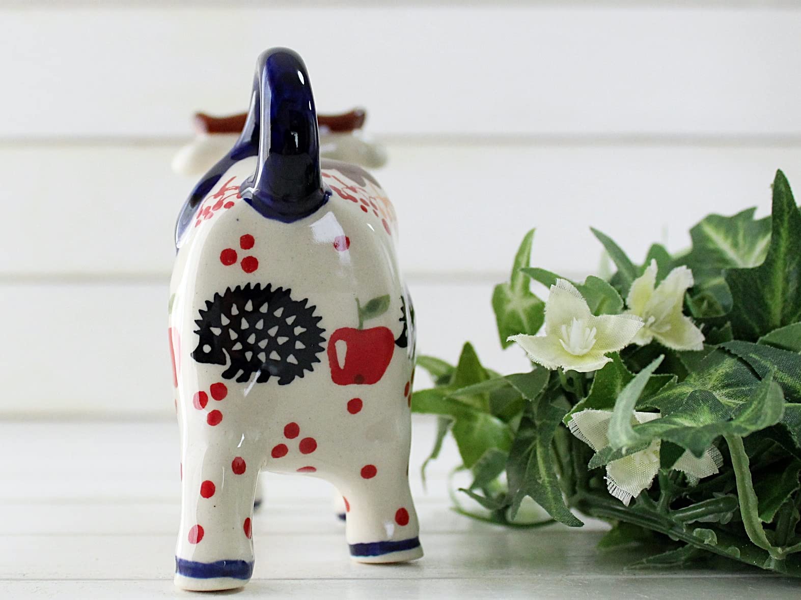 Amazon.co.jp: ポーリッシュポタリー (ポーランド食器) 牛のピッチャー