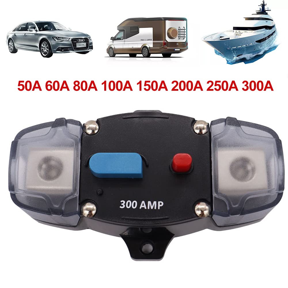 Interruttore Ripristino Automatico 250A 12V-24V – Portafusibili Con Pulsante Per Auto, Barca, Camper, Audio - 3