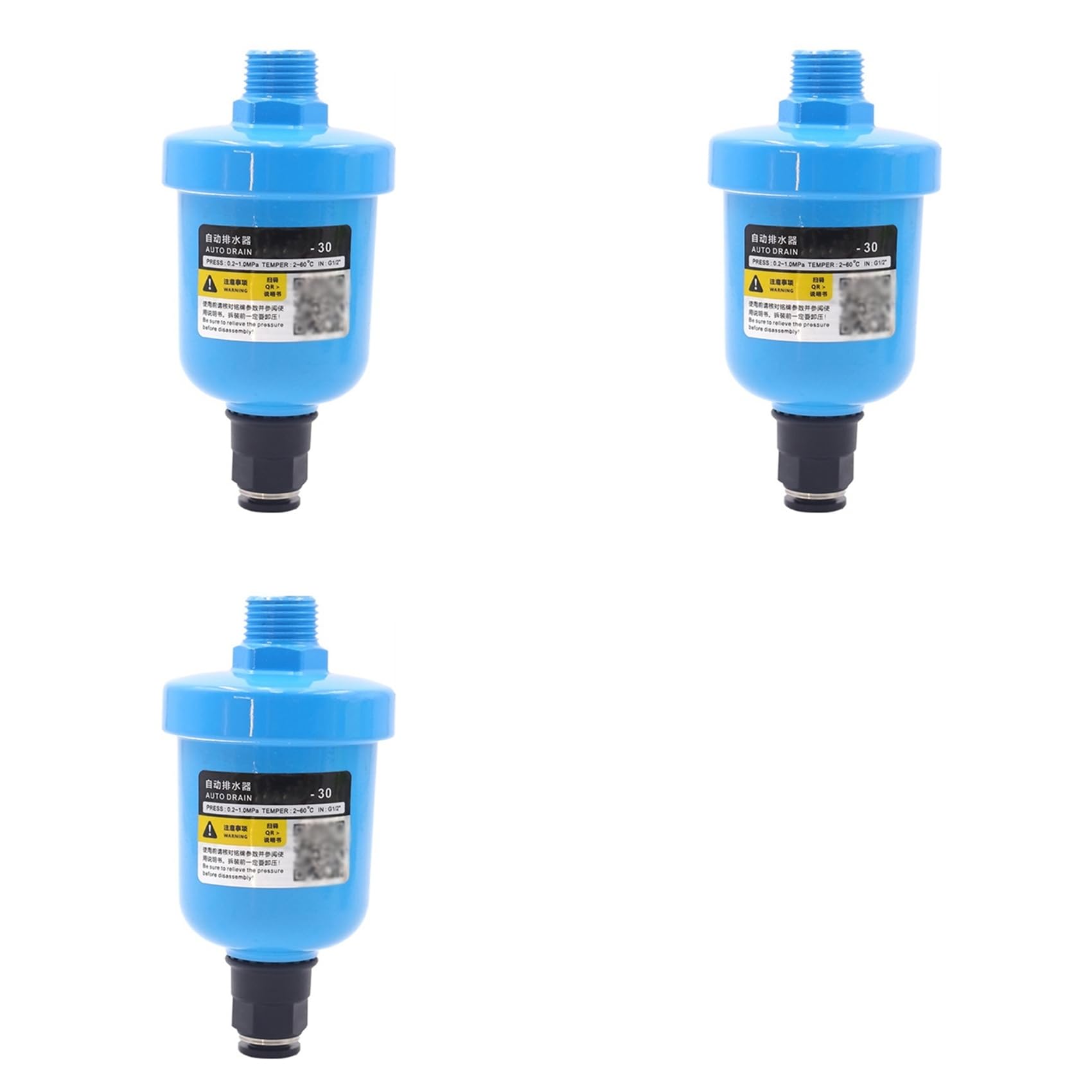 Jnchdghwa Blue 3X Ad202 Pneumatic Air Compressor Valve Drain Air Trap Mini Cup Air Compressor Float Type Automatic Drain Valve