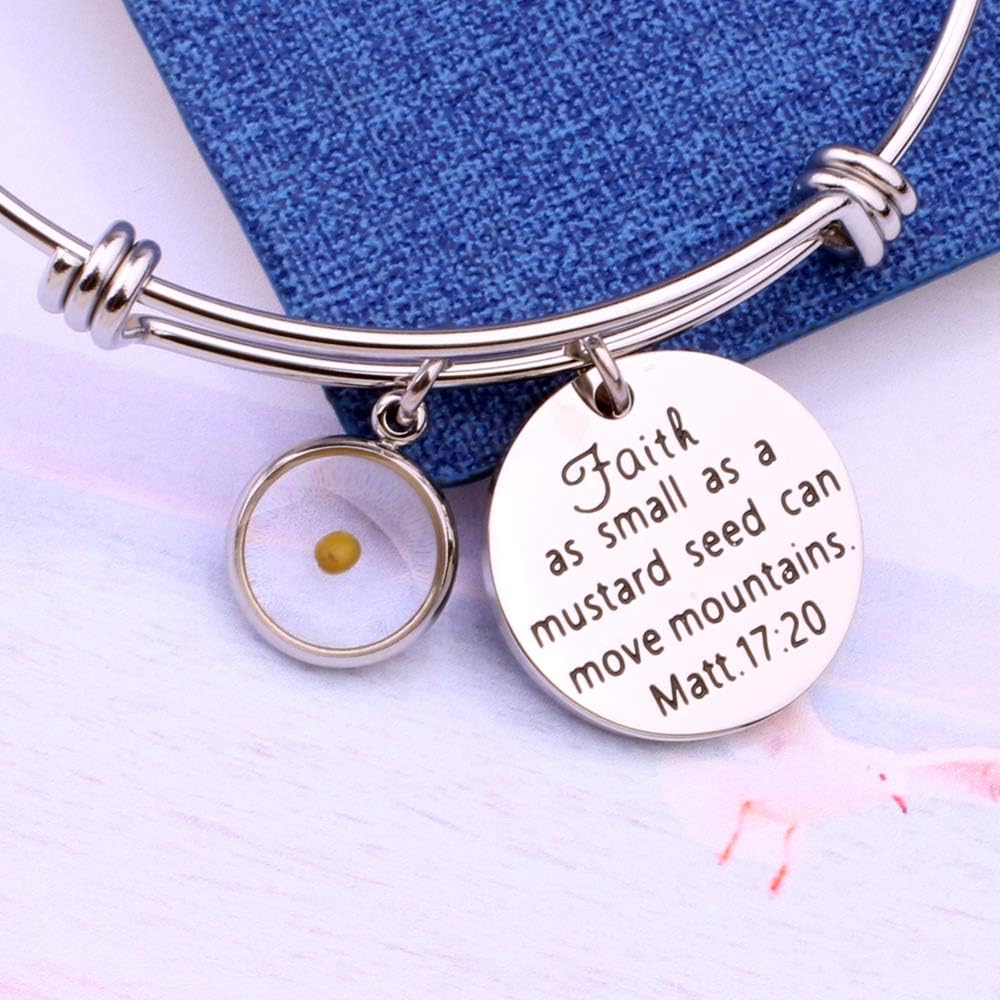 Faith Mustard Seed Bracelet Faith Jewelry Christian Inspirational Gift - Image 3