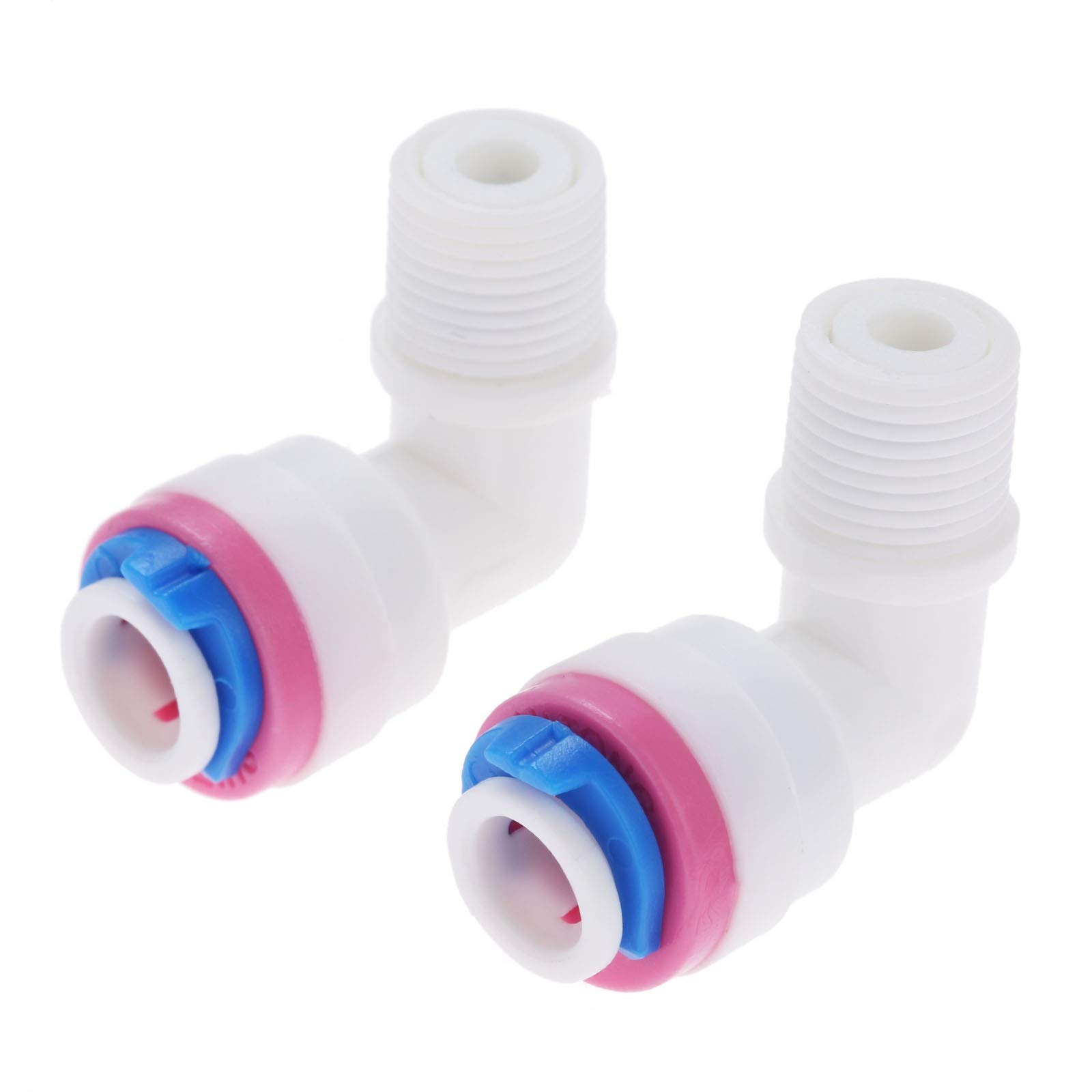 RO Valvola Di Ritegno A Gomito Diritto 1/4 OD - Raccordo Rapido In Plastica Per Tubo Da 6,35 Mm, Per Osmolarizzatore E Purificatore D'acqua - 6