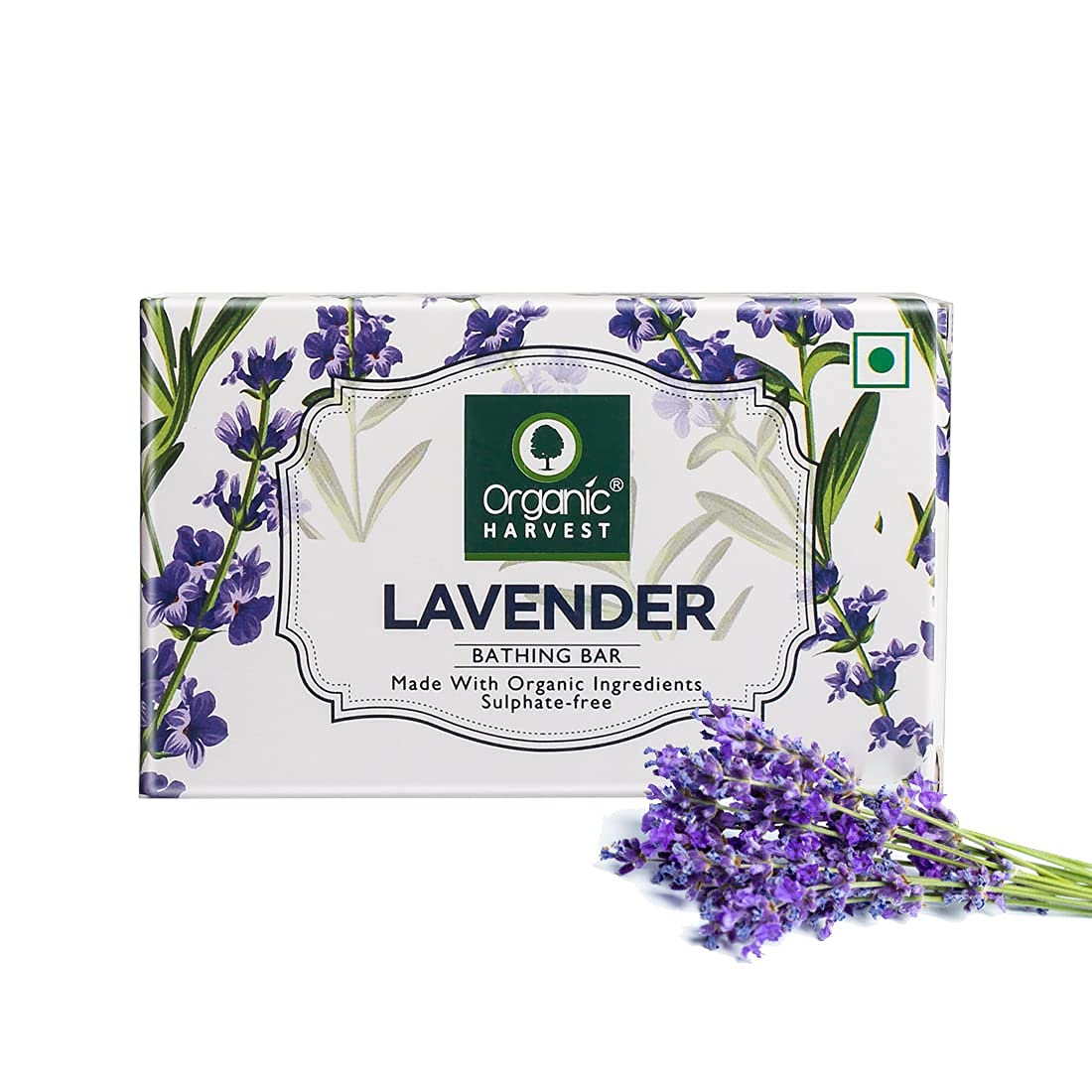 Organic Harvest Gentle Cleansing Bathing Bar: Lavender - 125gm