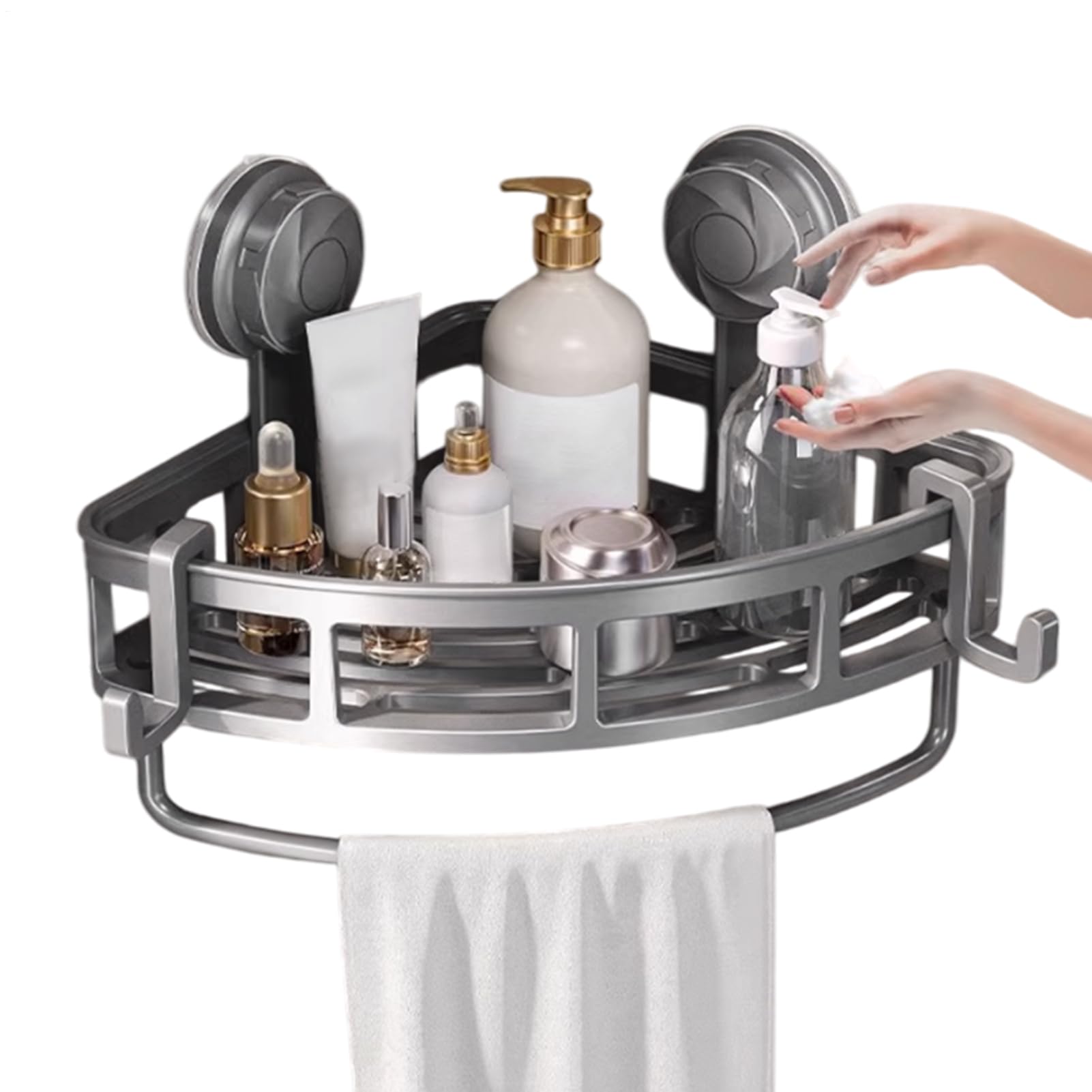 Étagère de salle de bain avec ventouse puissante anti-chute pour shampooing