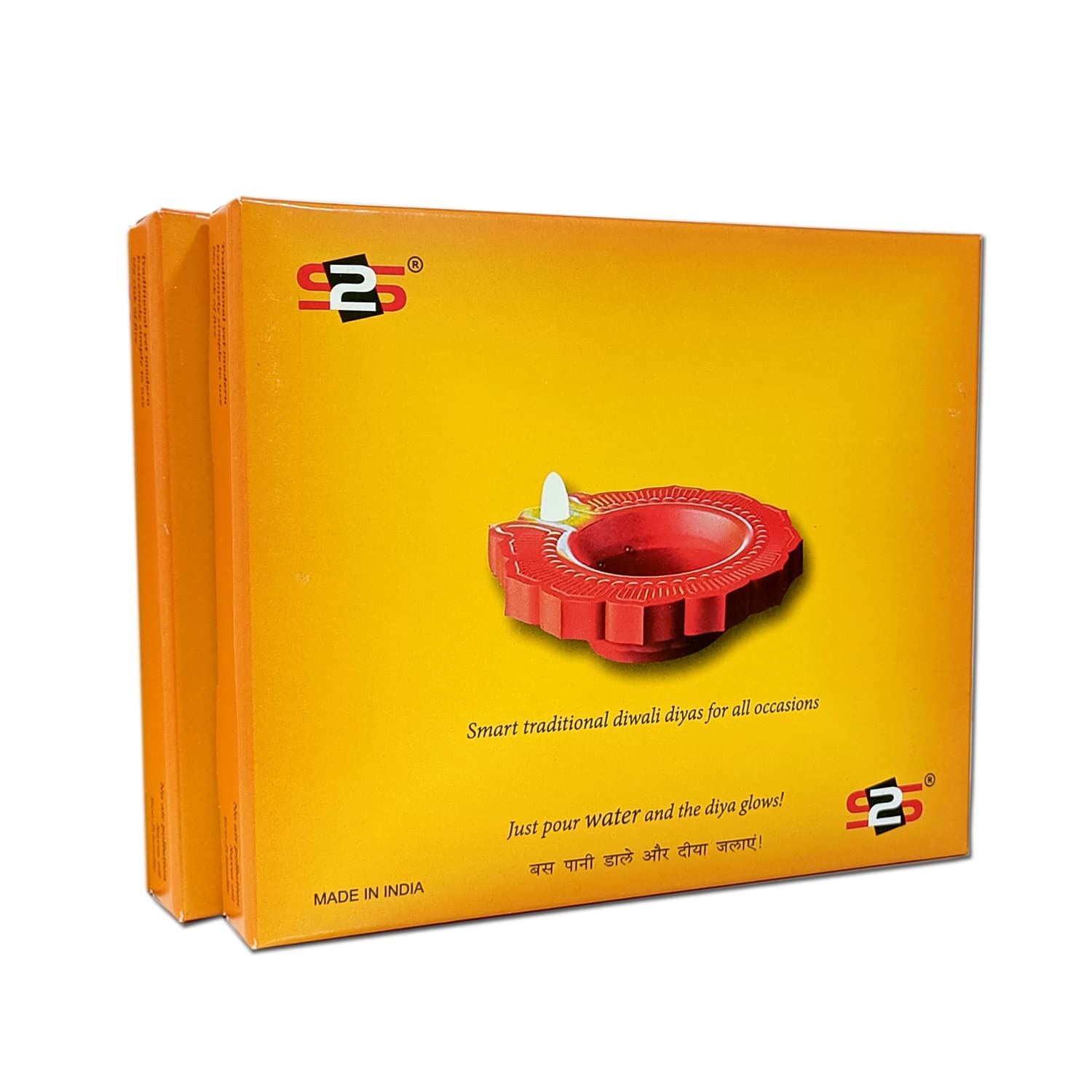 S2S Smart Traditional Water Sensor Candles Battery Operated Flameless LED Candles for Ganapati, Navratri, Diwali, Wedding, Party (Set of 8)