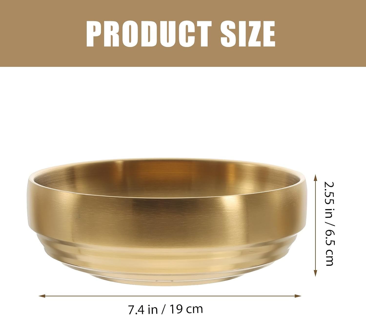 CALLARON 2 Pack Stainless Steel Serving Bowls 34oz Gold Salad Bowls | Double Wall bowls, Insulated Metal Food Bowls for Fruit, Dessert, Snacks, Cold Noodles and Kitchen Dining