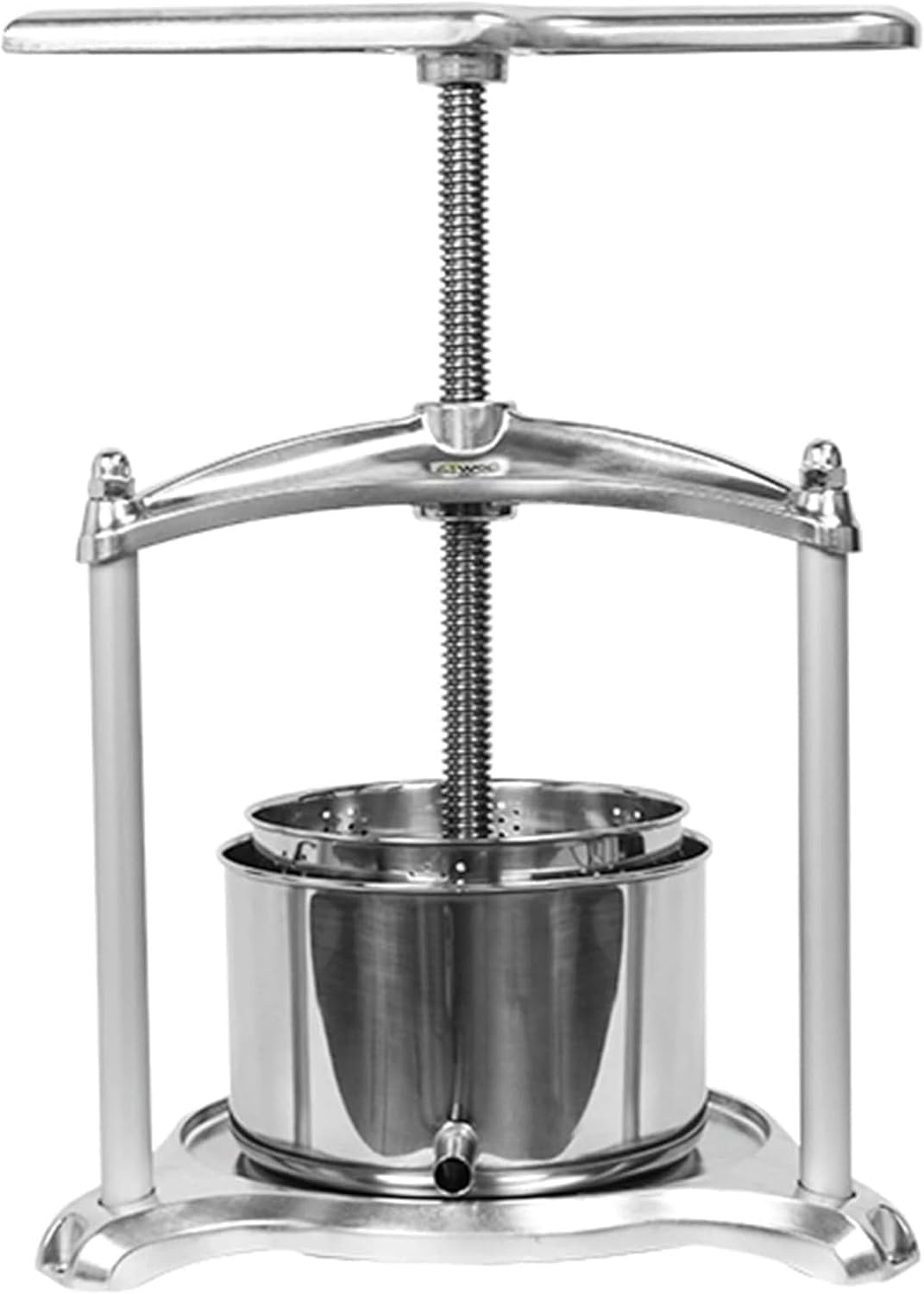 Grape Press, Manual Wine Grinder, Fruit Wine Press with Triangular Structure and T-handle for Making Wine, Honey, Juice