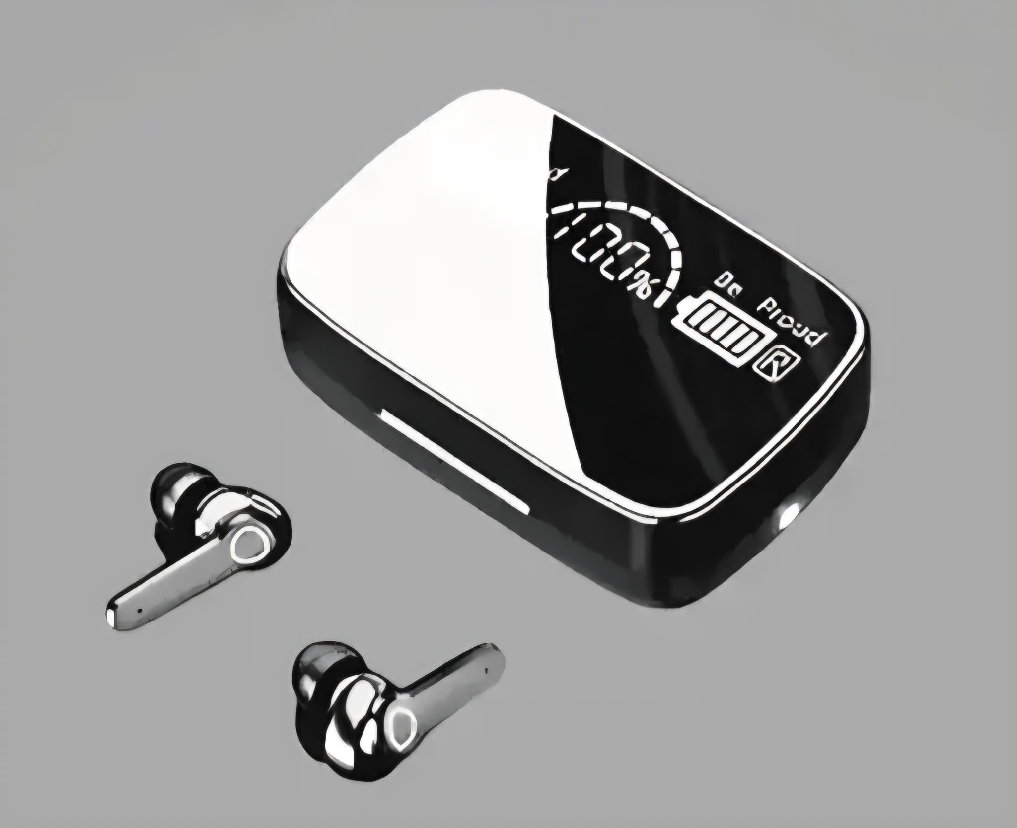 M19 Wireless Earbuds in-Ear Bluetooth 5.1 Headphones 9D HiFi Sound IPX7 Waterproof Fast Charging LED Display Ergonomic Ultra Small Design Stereo Earphones for Music Calls Black-picture-15