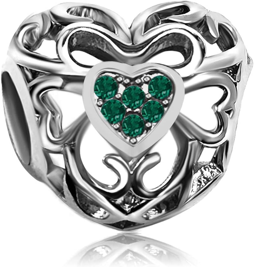 JMQJewelry Anchor Signature Heart Birthday Birthstone Womens Bead Charms for Bracelets Girls Jewelry Christmas Halloween Thanksgiving Day