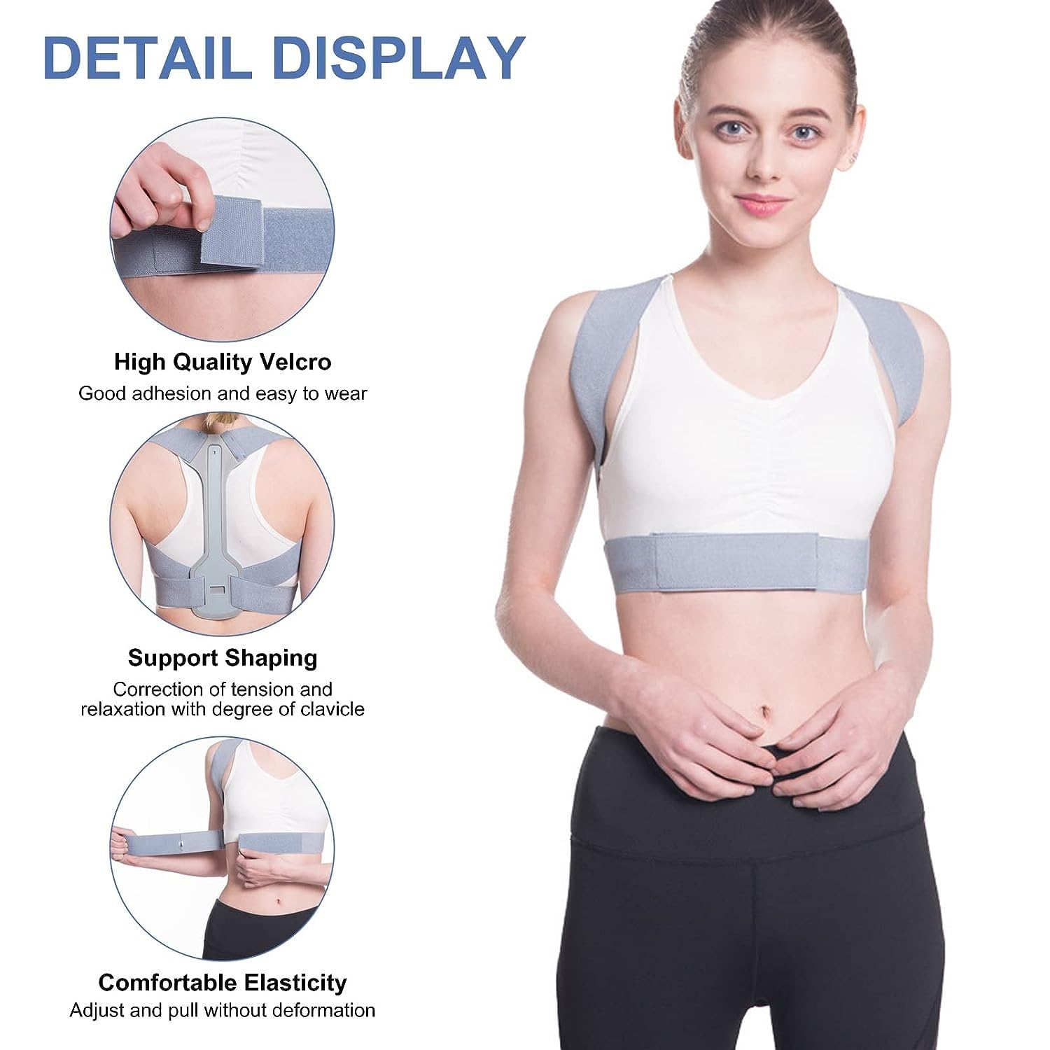 Correas de Hombro para Soporte de Espalda Recta para corrección de la Forma de la Espalda