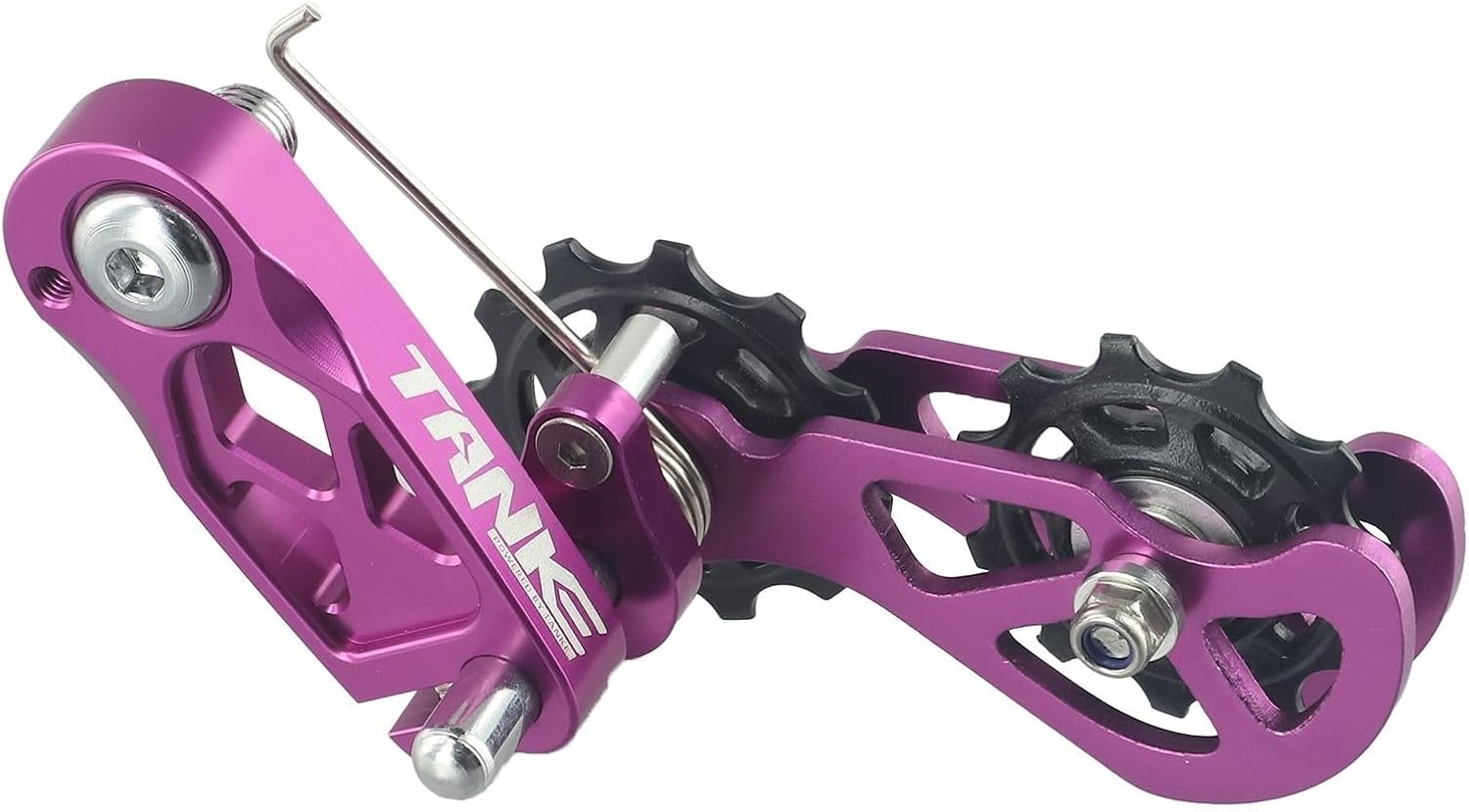 Bike Chain Tensioner, Single Speed Converter Chain Enhance Bike Performance with Chain Tensioner for 8/12 Speed Bike (Purple)