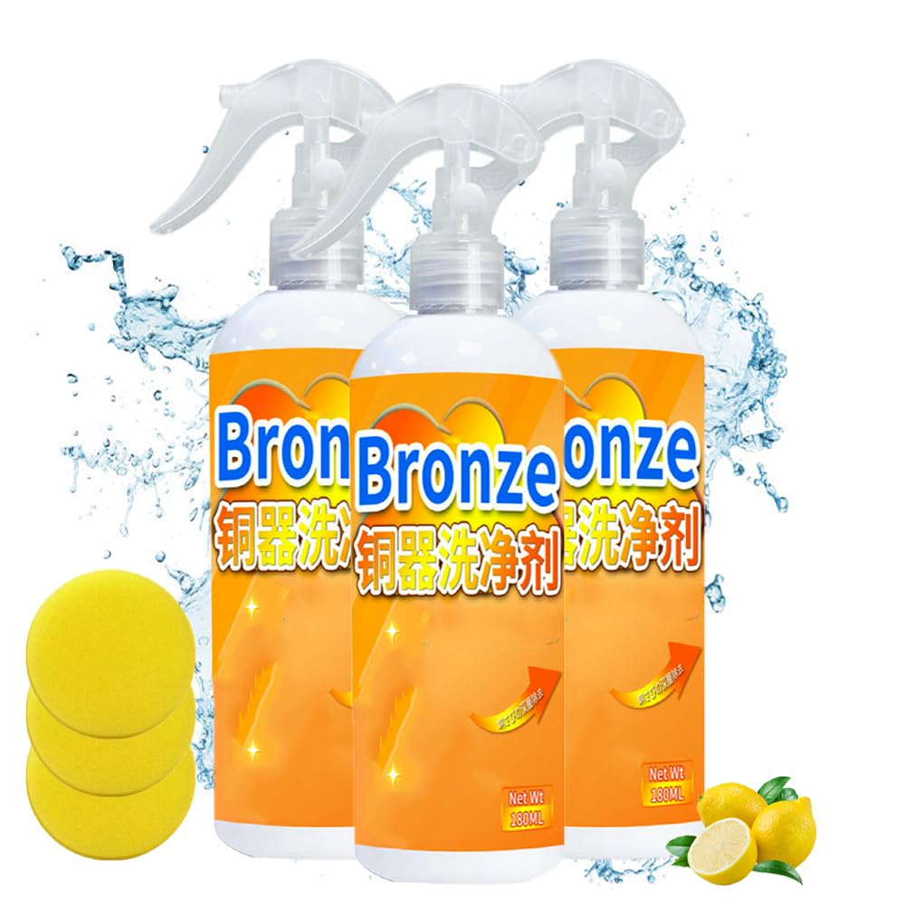 DJUETRUI Instant Polishing & Cleaning Spray for Brass, 6.08 oz Instant Brass And Copper Tarnish Remover, Brass Cleaner And Polish, Brass Polish Cleaner, Brass Cleaner Restorer (1 Bottle)