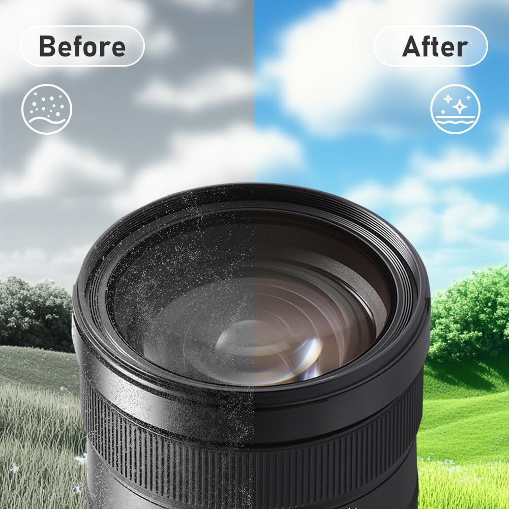 Zestaw do czyszczenia aparatu, 70 szt. Zestaw do czyszczenia aparatu, kompatybilny z aparatami Canon, Sony, Nikon, Pentax, DSLR z czujnikiem cieczy i butli z dyszą powietrzną obiektywu
