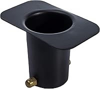 Monarch Rain Chains Aluminum Gutter Adapter with Brass Bolt - Rust-Resistant Black Mount for Secure Rain Chain Installation