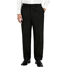Soojun Mens Classic Fit Flex Waist Flat Front Dress Pant