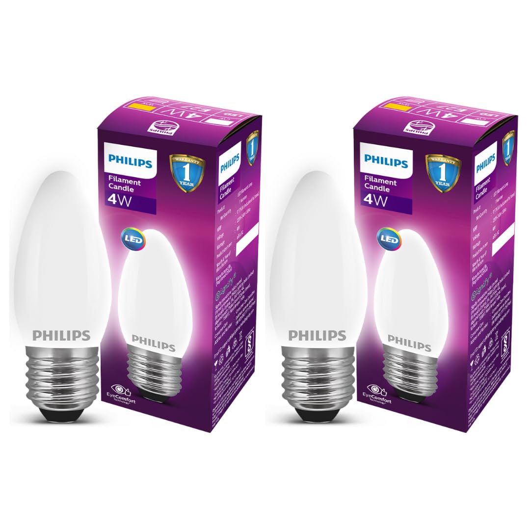 Philips Filament Candle LED Bulb - Warm White -19 Philips Filament Candle LED Bulb - Warm White -19