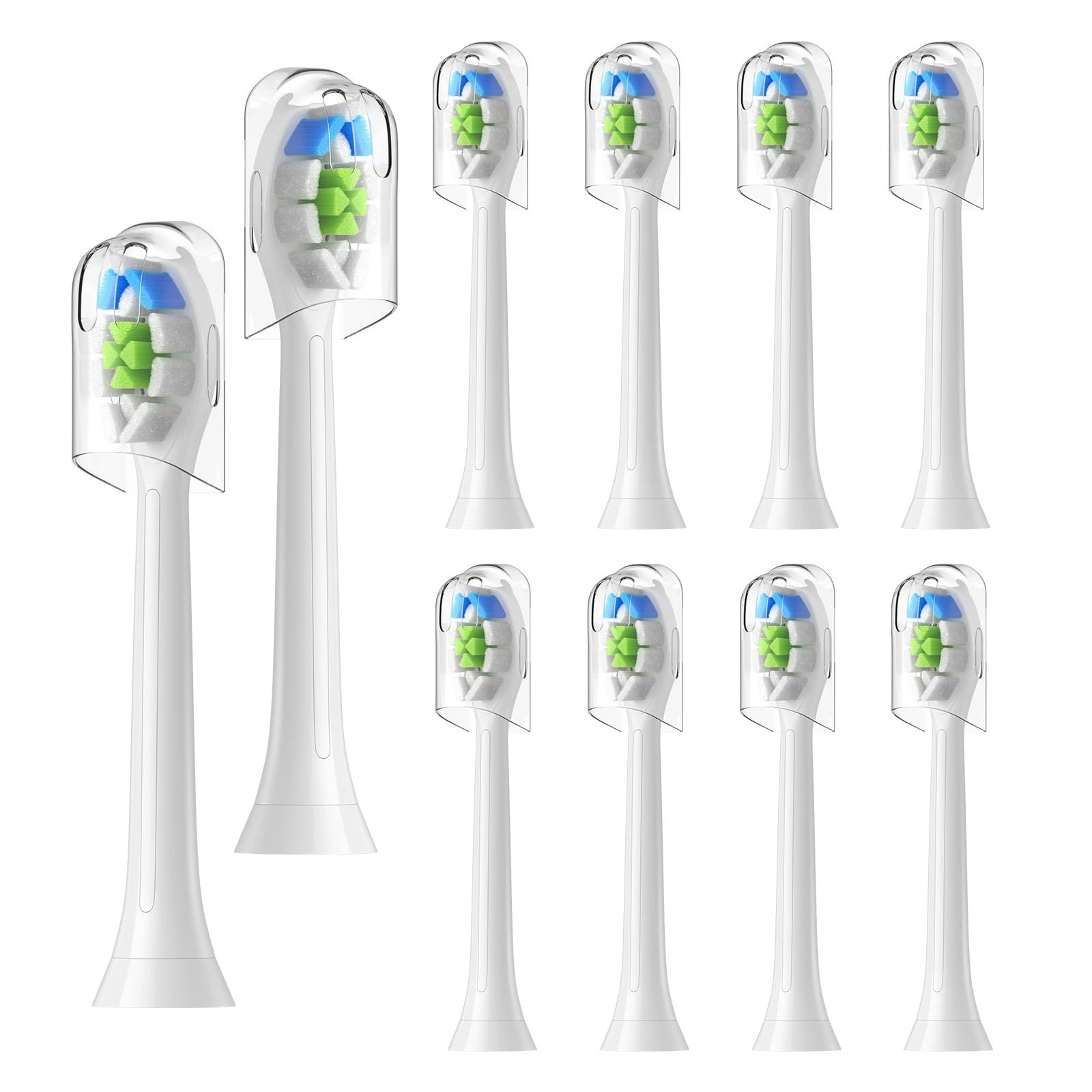 4/8/16 testine di ricambio per spazzolino elettrico, compatibili con Phlips, testine di ricambio per spazzolino elettrico, compatibili con Phllips (grigio)