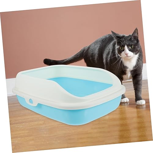 Miniatura 8 de BUGUUYO Caja de arena para gatos Bandeja de arena para gatos, bandeja de inodoro para gatos, bandeja de inodoro para mascotas, bandeja de inodoro