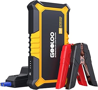 GOOLOO New GP2000 Jump Starter 2000A Car Starter Battery Pack (Up to 8.0L Gas, 6.0L Diesel Engine),12V Car Battery Charger Jumper Starter, Supersafe Portable Lithium Jump Box with USB Quick Charge