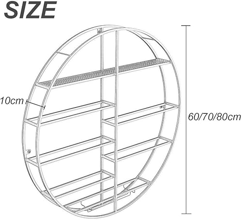 Miniatura 3 de ZRCWW Estante de vino montado en la pared, soporte redondo para copas de vino, soporte de metal para colgar vino, bar, bodega, cocina, estantes de