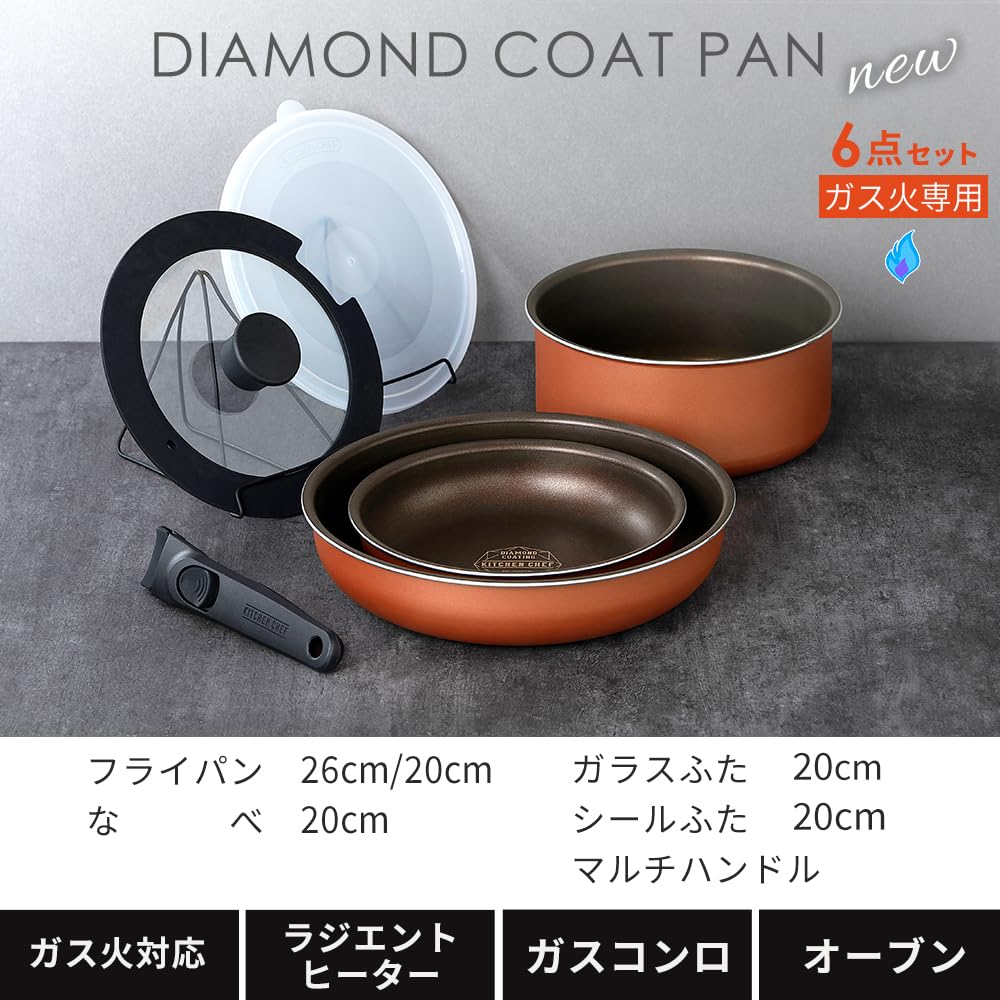 Amazon.co.jp: アイリスオーヤマ フライパン 鍋 セット ガス火専用 6点 