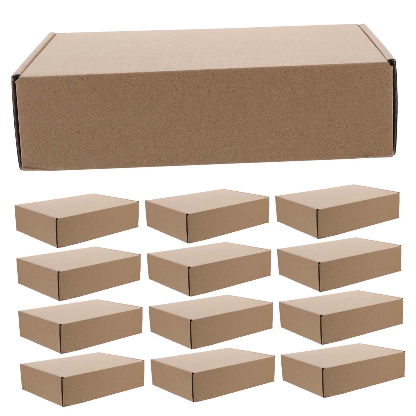 DOITOOL 25 Cajas de Embalaje de Papel Marrón para Envío sin Rebabas Función Antivibración, Ideales para Negocios Pequeños y Embalaje Seguro