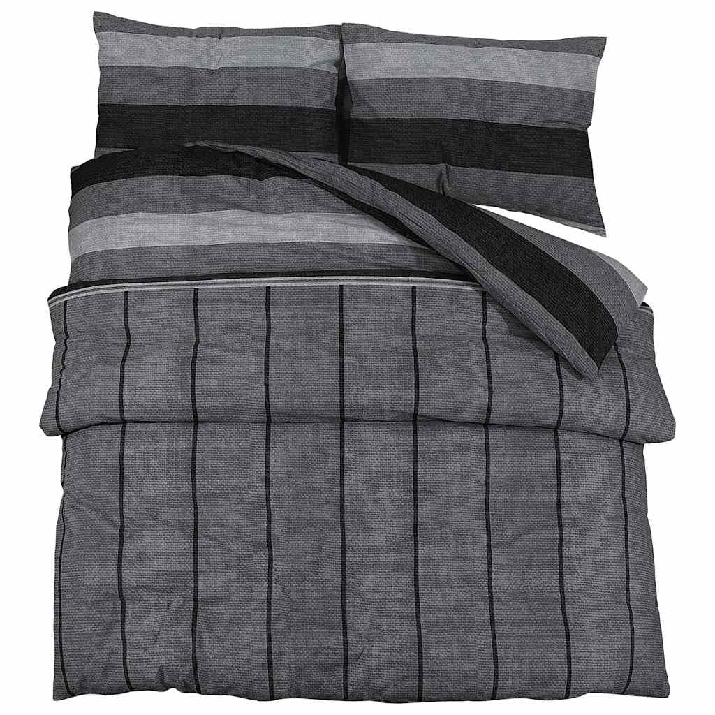 Vidaxl (Dark Grey, 200 X 200 Cm + 50 X 75 Cm/ 2 Pcs) 1/2X Duvet Cover Set Cotton Duvet Slipcover Sheet Multi Colours/Sizes