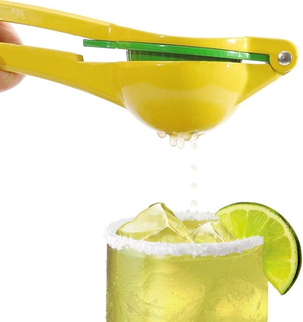 Amazon ジャンボトップ定格プレミアム品質2イン1レモン&ライムレモン絞り器 Citrus Juicer シェフ押しフルーツ手