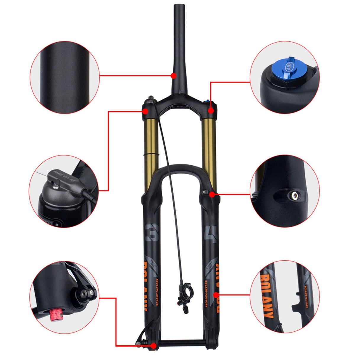 Amazon.co.jp: MTB サスペンション フォーク 26 27.5 29 インチ 1-1/8