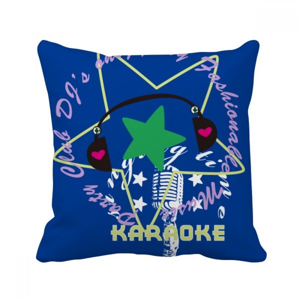 Coussin carré guitare rose housse et insert décoratifs pour salon